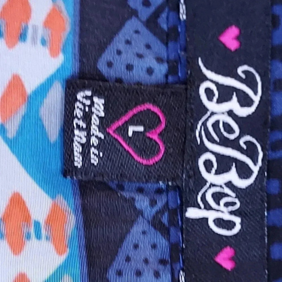 Bebop Orange White Blue Mini Dress Size Large - Picture 13 of 16